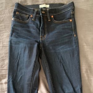 Madewell jeans. Dark wash